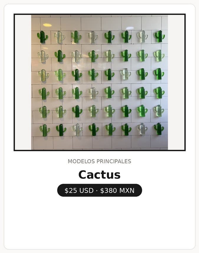 Piezas de cactus para muro
