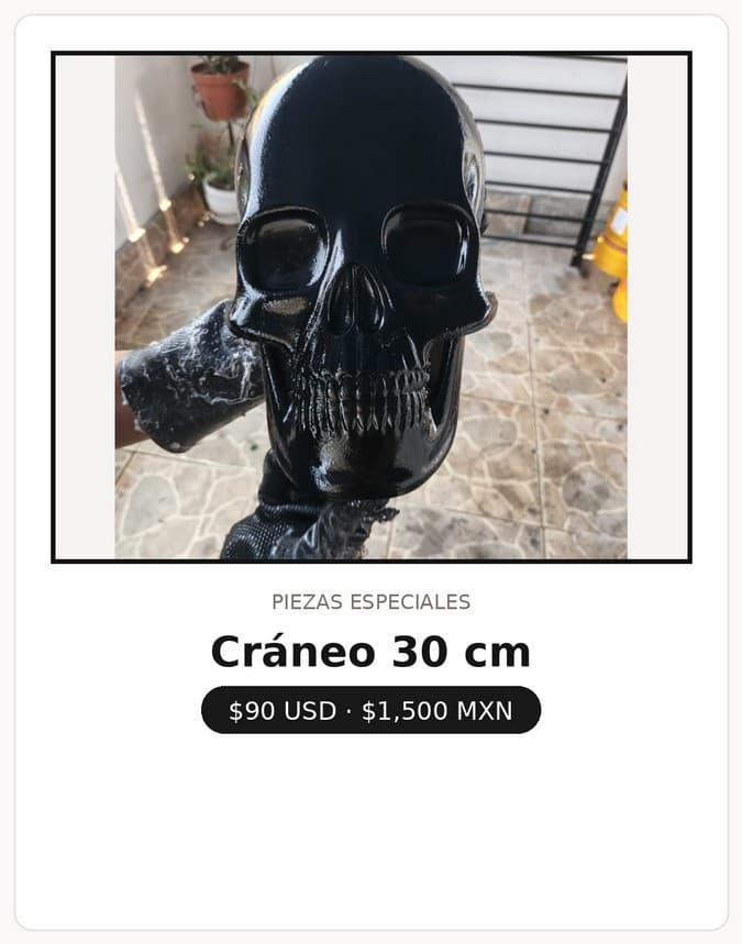 Craneo cristal 30 cm