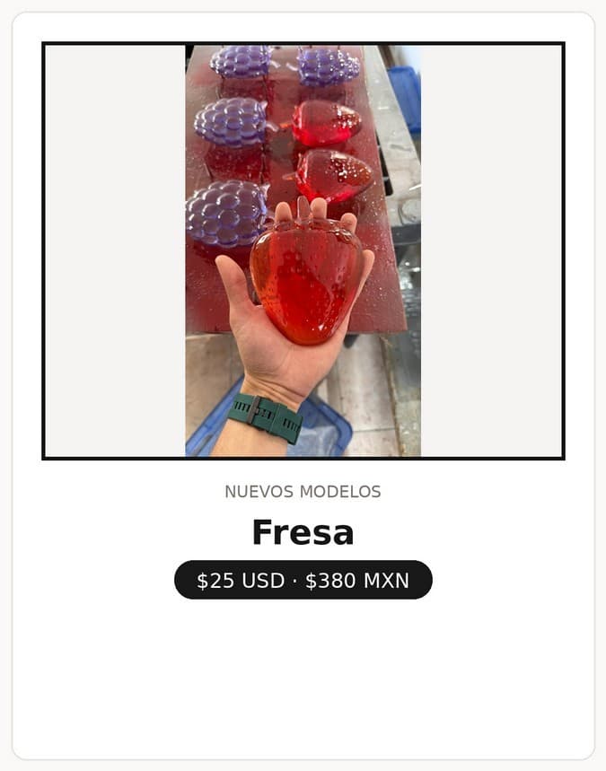 Coleccion de frutas en resina