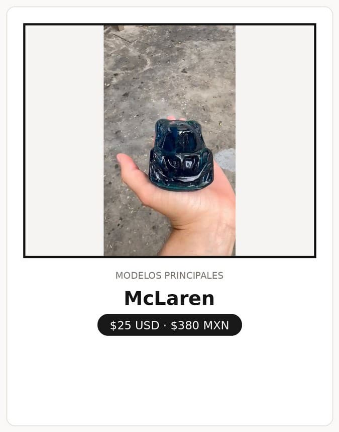 Pieza McLaren en resina