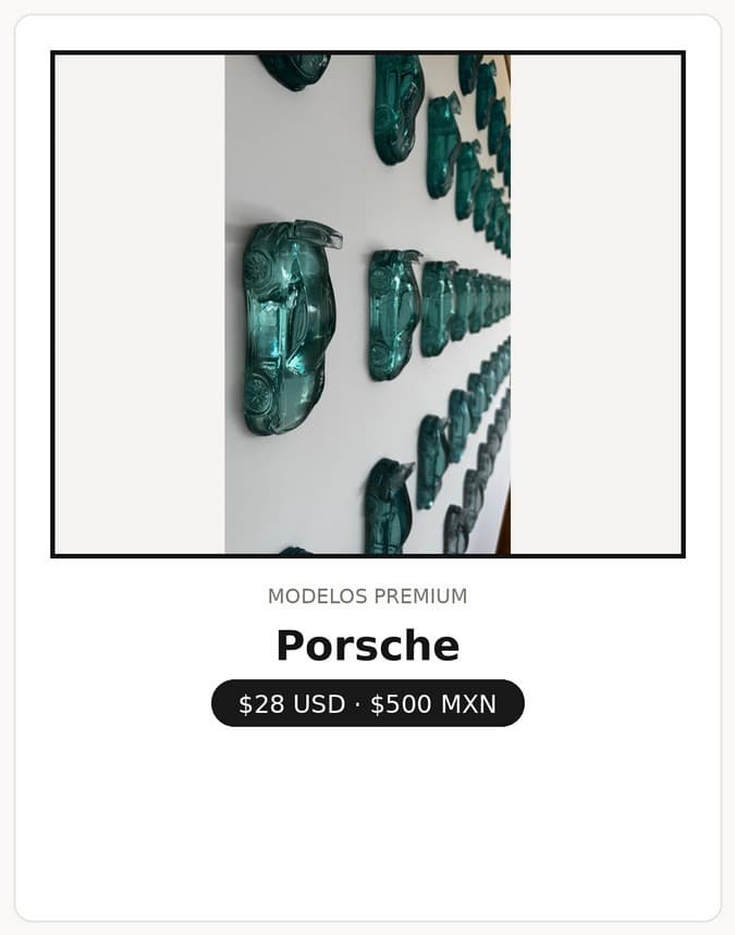 Pieza Porsche en resina